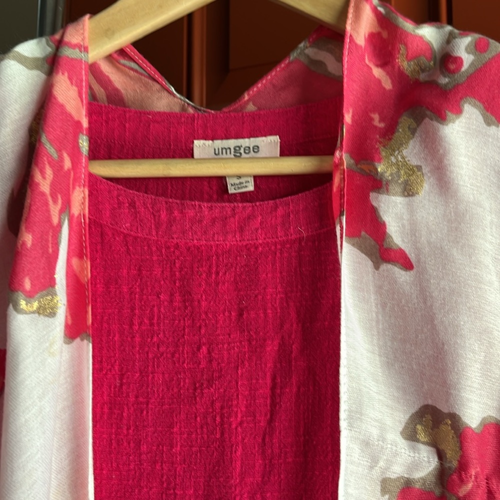 Umgee summer dress with floral wrap.